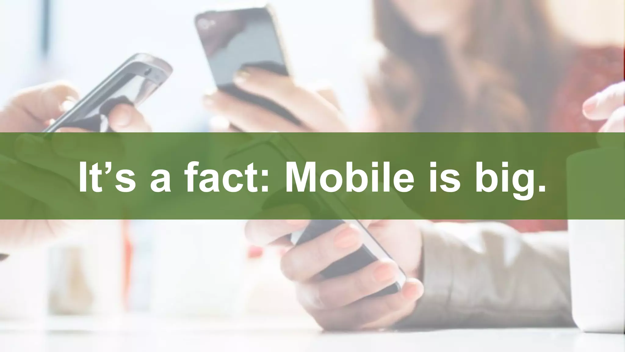 © 2015 Forrester Research, Inc. Reproduction Prohibited ‹#›
It’s a fact: Mobile is big.
 