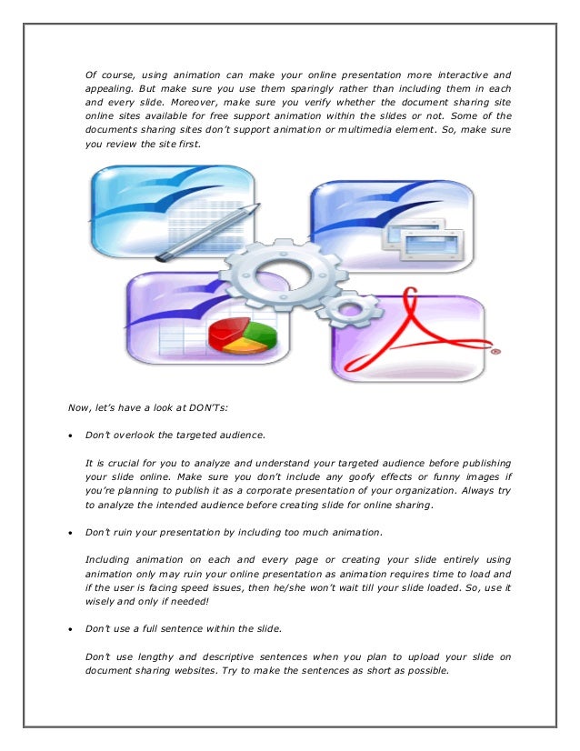 follow these simple do s don ts when you share presentations online