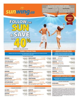 Follow the sun & save up to 40%   calgary & edmonton departures