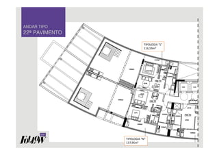 AAAANNNNDDDDAAAARRRR TTTTIIIIPPPPOOOO 
22222222º PPPPAAAAVVVVIIIIMMMMEEEENNNNTTTTOOOO 
TIPOLOGIA “L” 
116,59m² 
TIPOLOGIA “N” 
137,95m² 
 