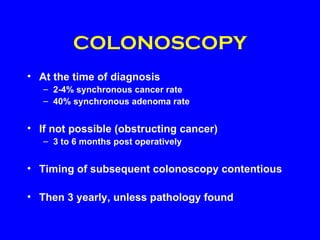 Follow Up After Colorectal Cancer Surgery | PPT
