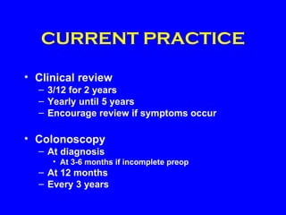 Follow Up After Colorectal Cancer Surgery | PPT