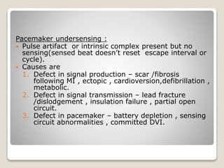 Decrease Sensitivity Pacemaker Follow up and management of pacemaker programming and | PPTX
