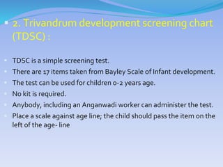 Trivandrum Development Screening Chart.pdf Follow up of high risk neonates | PPTX