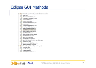 Eclipse GUI Methods




                                                                      29
               FOLT Überblick Stand 03.07.2009; Dr. Klemens Waldhör
 