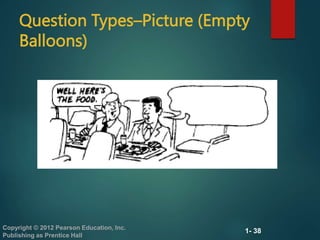 1- 38
Copyright © 2012 Pearson Education, Inc.
Publishing as Prentice Hall
Question Types–Picture (Empty
Balloons)
 