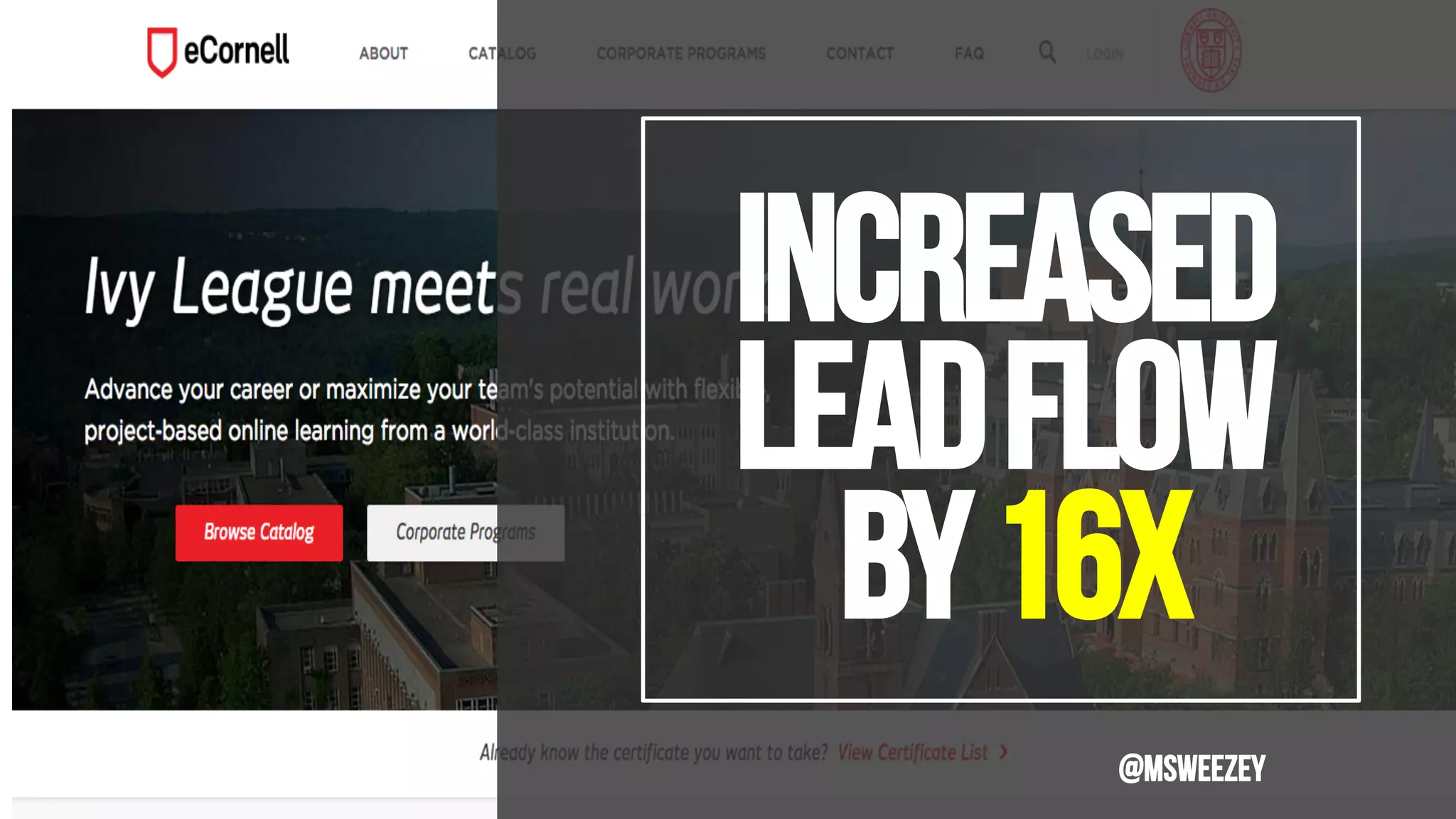 INCREASED
Leadflow
BY16x
@msweezey
 