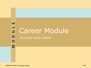 Career Module BUILDING YOUR CAREER 