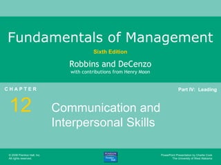 Communication and Interpersonal Skills 