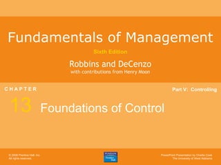 Foundations of Control 