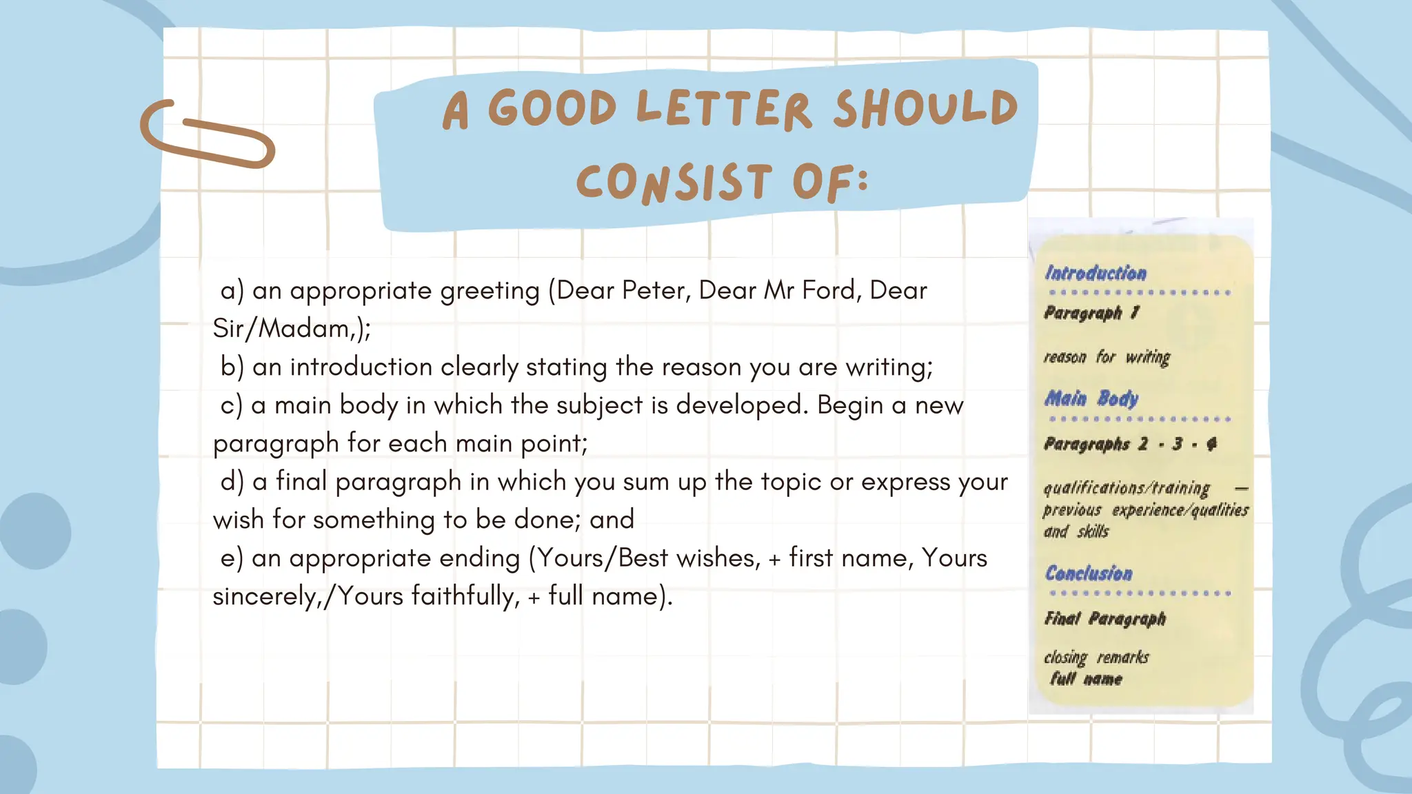Semi Formal Letter