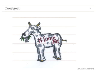 14Tweetgoat.
02.11.2015DW Akademie,
 