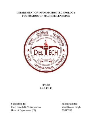 Machine Lerning practical file contail 12 practical | PDF