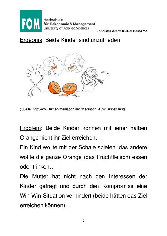 Fom Mediation Kommunikation Die Geschichte Mit Der Orange Konflik