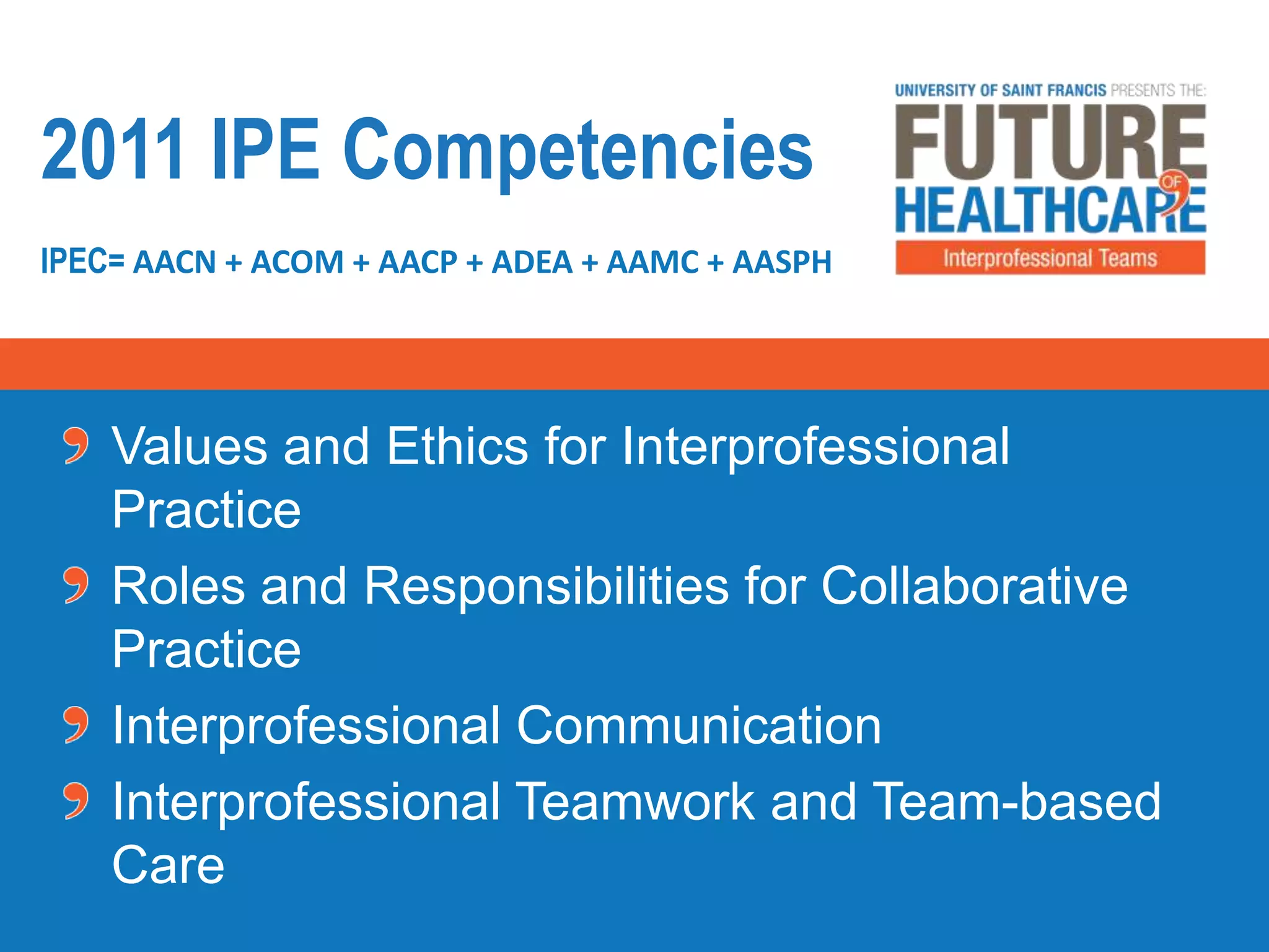 Interprofessional Team Examples Future of Healthcare - Interprofessional Teams | PPT