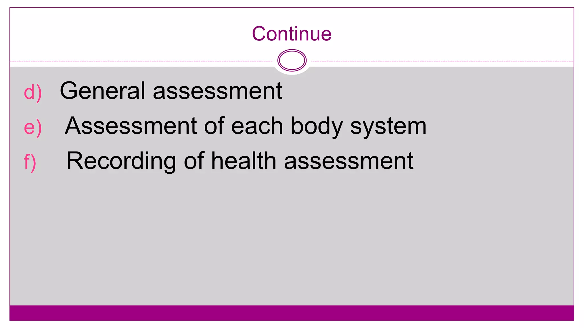 Nursing health assessment | PPTX