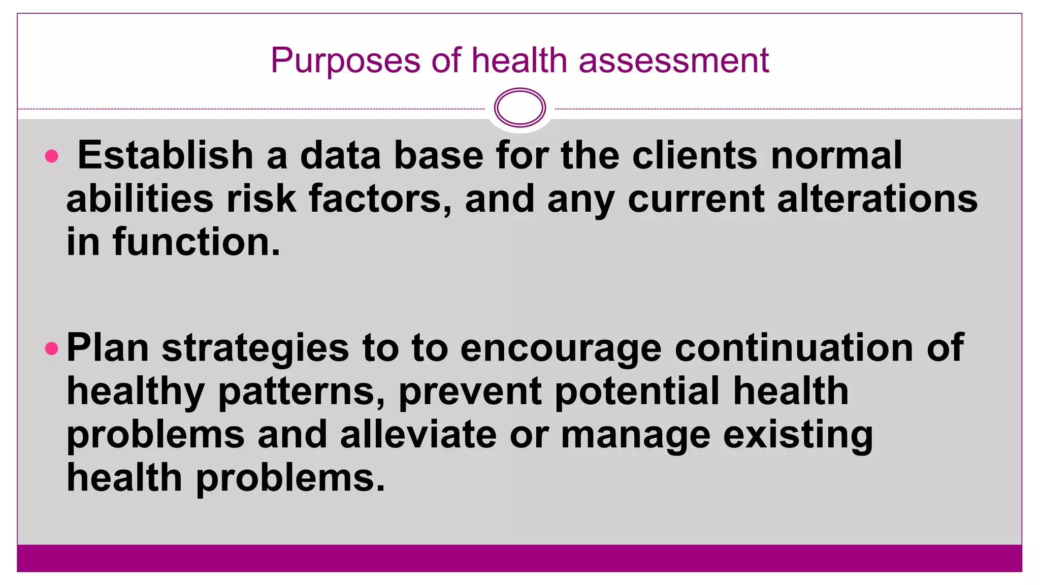 Nursing health assessment | PPTX