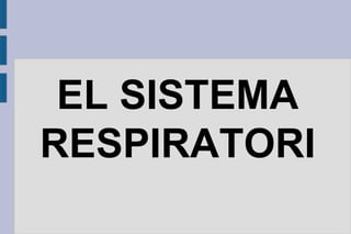 EL SISTEMA
RESPIRATORI

 
