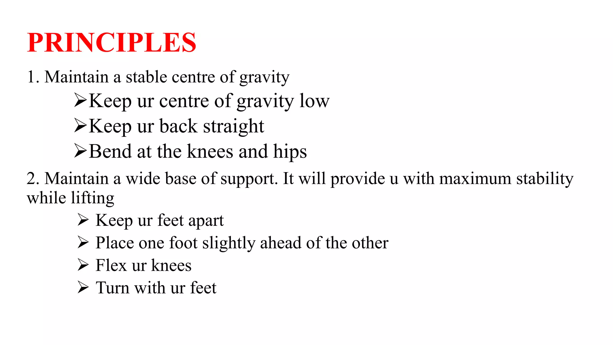 Fon body mechanics, positions, rom exercise | PPTX