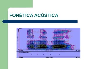 FONÉTICA ACÚSTICA
 