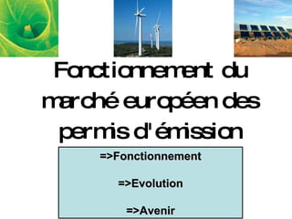 Fonctionnement du marché européen des permis d'émission =>Fonctionnement =>Evolution =>Avenir 