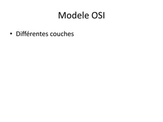 Modele OSIDifférentes couches
