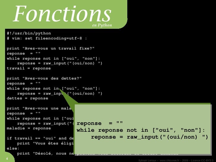 Notion de fonction en Python