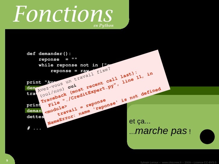 Notion de fonction en python
