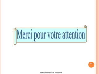 44
Les fondamentaux financiers
 