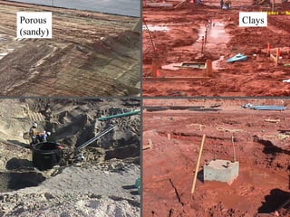 Porous    Clays
(sandy)
 