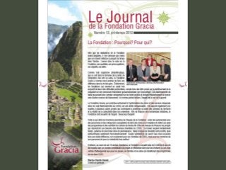 Journal de la Fondation Gracia - Numéro 12
