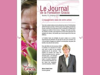 Journal de la Fondation Gracia - Numéro 15