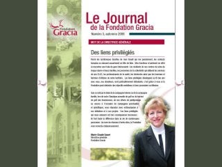 Journal de la Fondation Gracia - Numéro 3