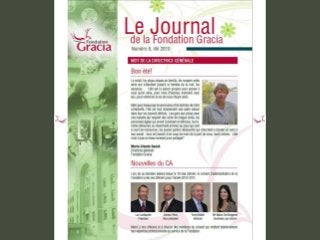 Journal de la Fondation Gracia - Numéro 8