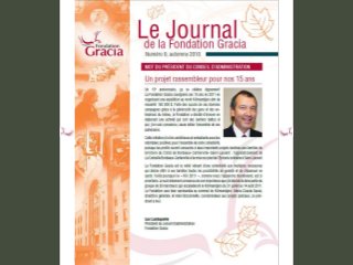 Journal de la Fondation Gracia - Numéro 9