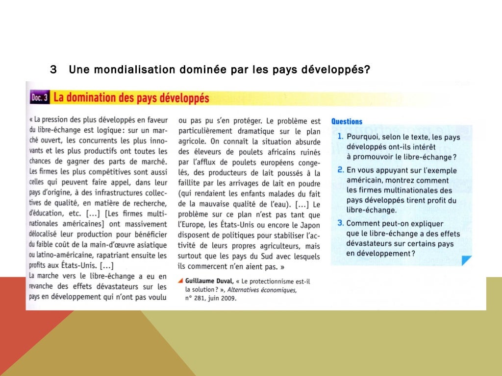 Quels Sont Les Fondements Du Commerce International Dissertation