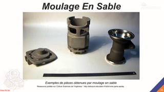 Moulage En Sable
b
Exemples de pièces obtenues par moulage en sable
Ressource publiée sur Culture Sciences de l’Ingénieur : http://eduscol.education.fr/sti/si-ens-paris-saclay
25
Rida BILAK
 