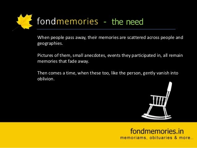 meaning of fond memory in english