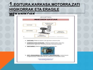 1.EGITURA,KARKASA,MOTORRA,ZATI
HIGIKORRAK ETA ERAGILE
MEKANIKOAK.
 