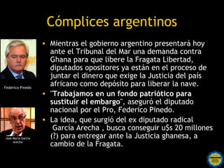 Cómplices argentinos
                    • Mientras el gobierno argentino presentará hoy
                      ante el Tri...