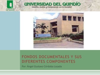 FONDOS DOCUMENTALES Y SUS
DIFERENTES COMPONENTES
 