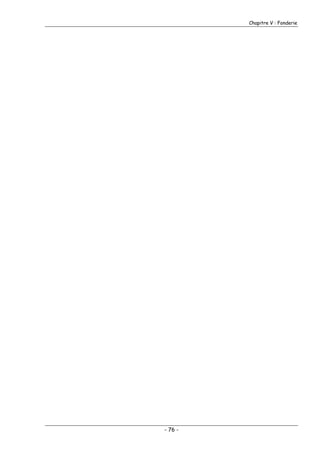 Chapitre V : Fonderie
- 76 -
 