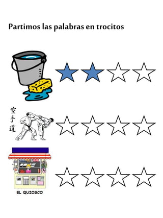 Partimoslas palabrasen trocitos
 