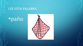 LEE ESTA PALABRA:
•paño
 
