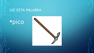 LEE ESTA PALABRA:
•pico
 