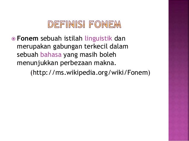 Fonem Bahasa Melayu