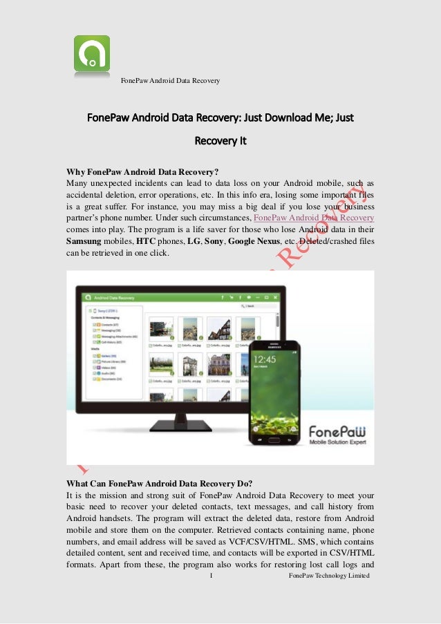 FonePaw Android Data Recovery 5.5.0.1996 instal the new for ios