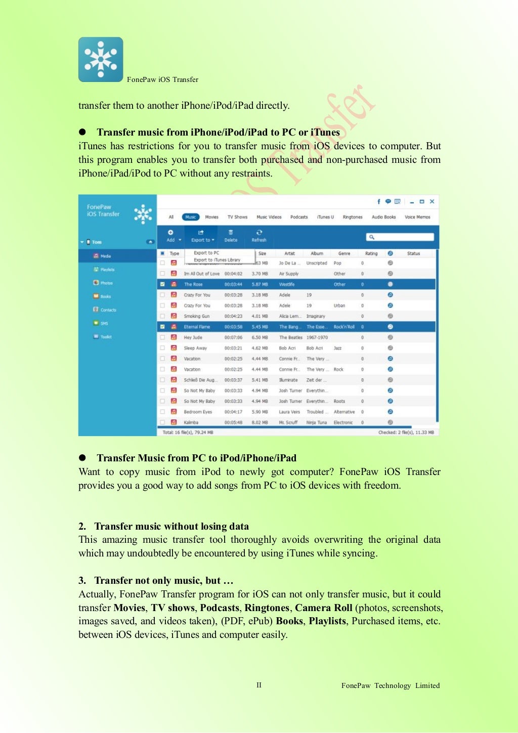fonepaw ios transfer.