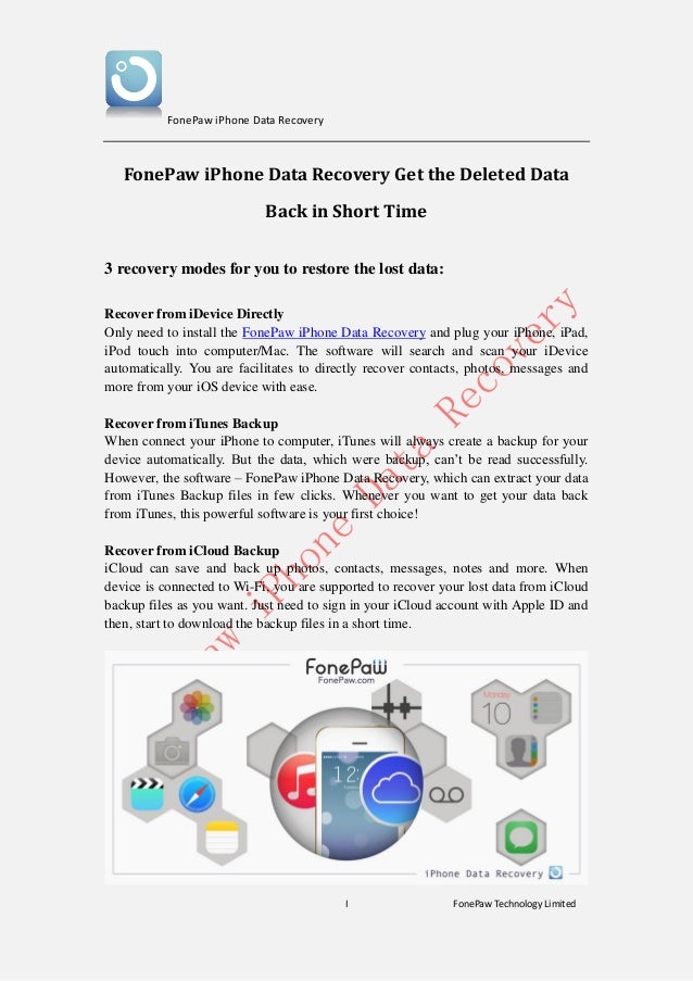 fonepaw iphone data recovery 2.2.0