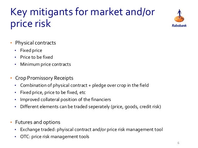 Managing Production and Marketing Risks to enable ...